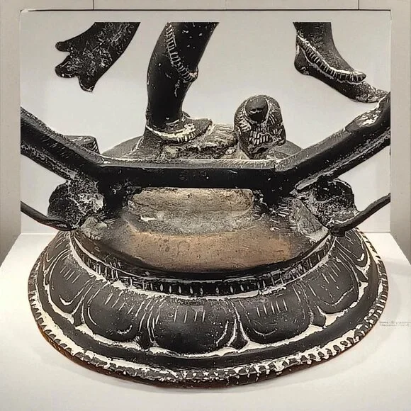 A Bronze Statue of Shiva Nataraja, as Lord of the Dance 12" H x 91/2 " W - Picture 7 of 8